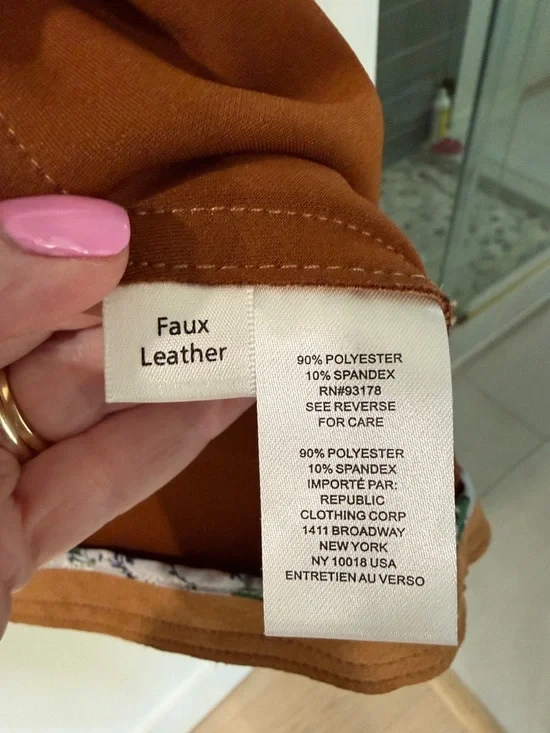 T Tahari Suede-Style Camel Brown Moto Jacket - Picture 4 of 4